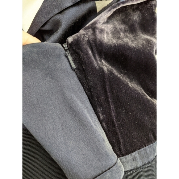 Jigsaw Blue Velvet Silk Empire Waist Dress Size 6 - Picture 5 of 8